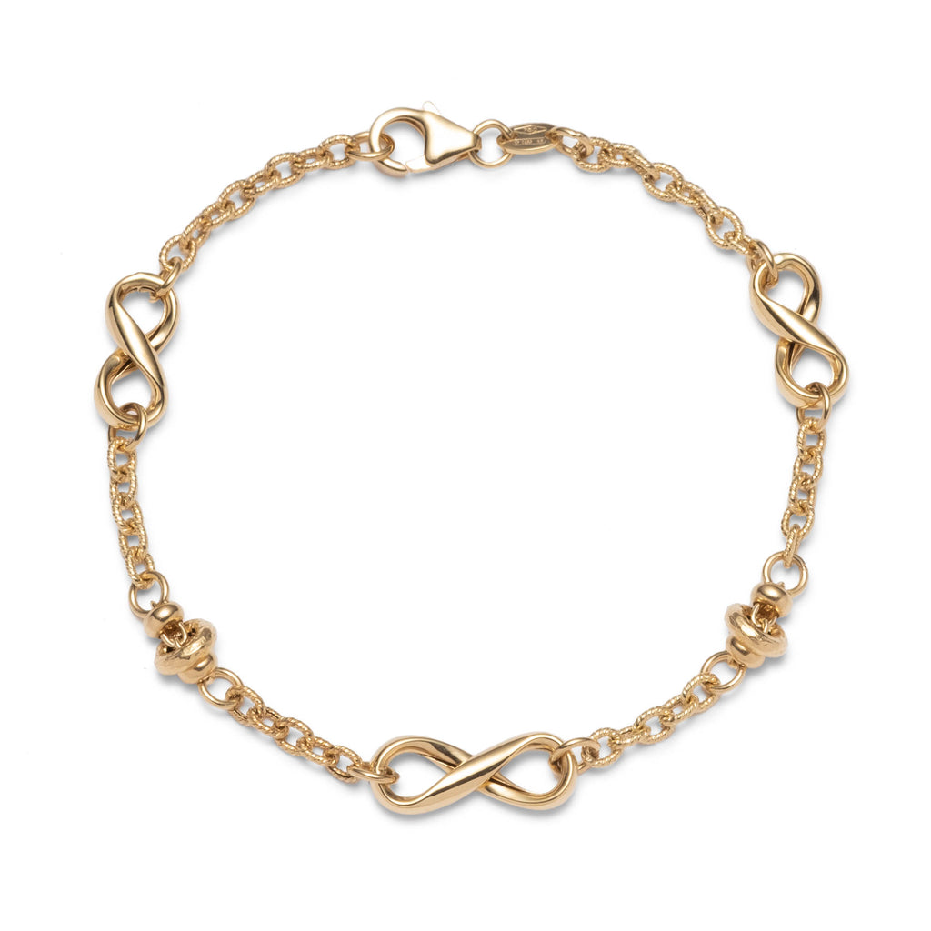 18 Karat Yellow Gold Infinity Bracelet